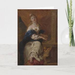 Cartão Santo Cecilia c.1700 (Petróleo em Papel)