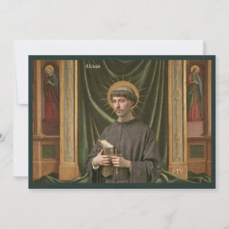 Cartão Santo da Arte Católica | São Alcuíno