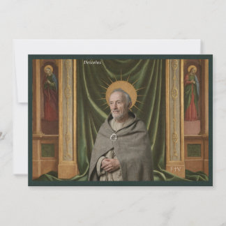 Cartão Santo da Arte Católica | São Deicolus de Lu