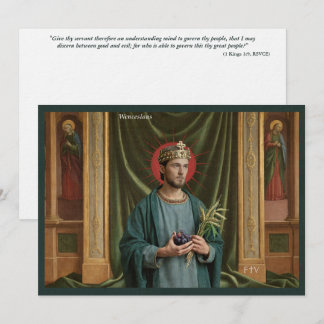 Cartão Santo da Arte Católica | São Venceslau