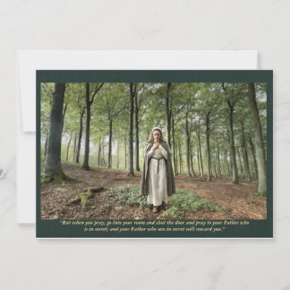 Cartão Santo de Arte Católica | Alena na Floresta