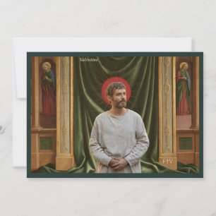 Cartão Santo de Arte Católica   São Valentim de Ro