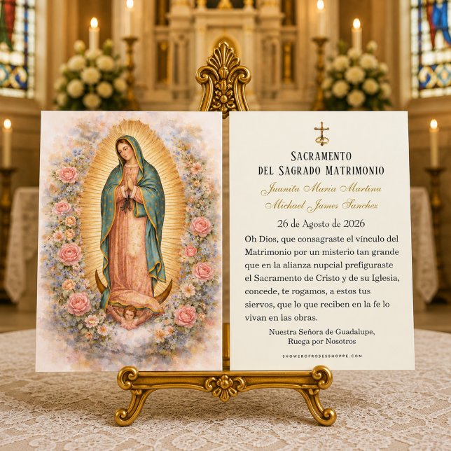 Cartão Santo de Casamento Católico Espanhol de Gua (Criador carregado)