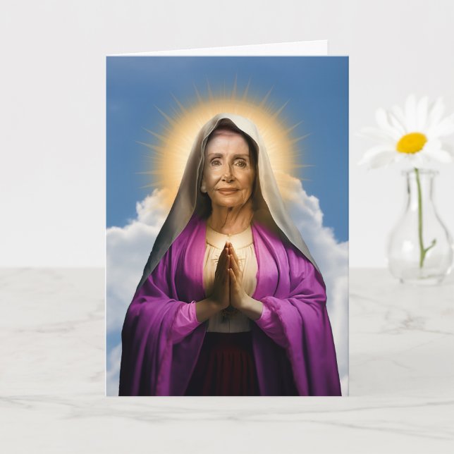 Cartão Santo Devocional de Oração de Nancy Pelosi (Planta pequena)