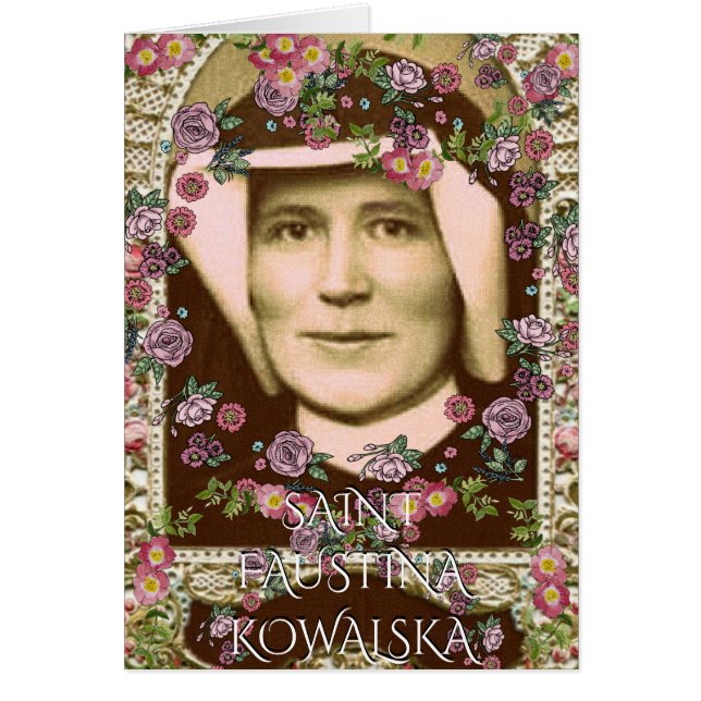 CARTÃO SANTO FAUSTINA KOWALSKA (Frente)