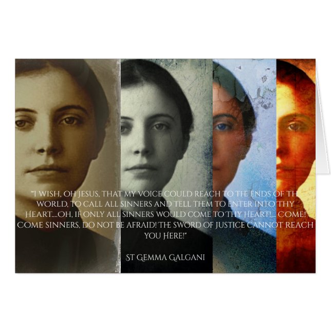 CARTÃO SANTO GEMMA... EU DESEJO... (Frente Horizontal)