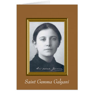 Cartão Santo Gemma Galgani