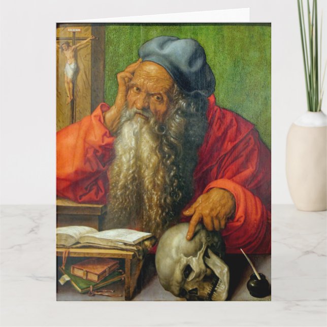 Cartão Santo Jerome em Seu Estudo - Albrecht Dürer (Frente)