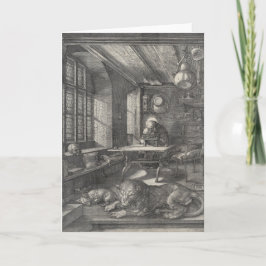 Cartão Santo Jerome em seu estudo por Albrecht Durer