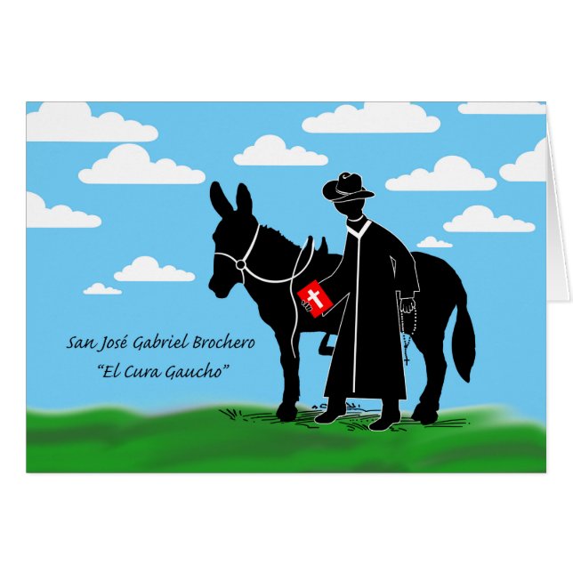 Cartão Santo José Gabriel Brochero, El Cura Gaucho (Frente Horizontal)