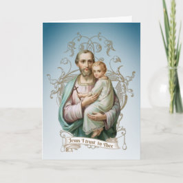 Cartão Santo José Menino Jesus Religioso Católico Santo