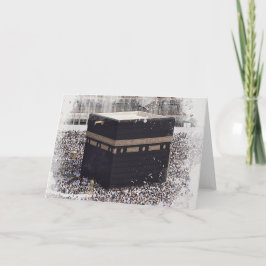 Cartão Santo Kaaba, Masjid Al Haram, ilustração da aquare