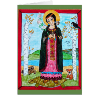 Cartão Santo Kateri Tekakwith -