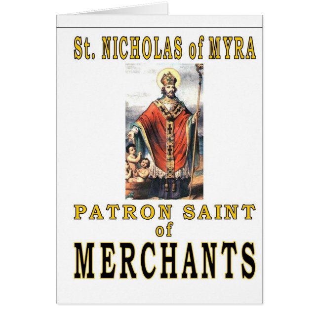 Cartão SANTO NICHOLAS de MYRA (Frente)