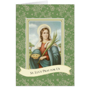 Cartão Santo padroeiro do St. Lucy Lucia dos olhos