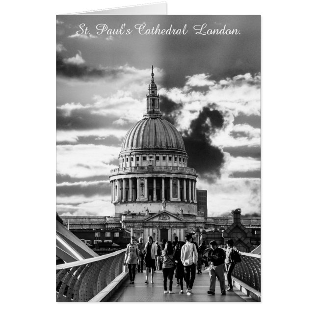 Cartão Santo Pauls Catedral Londres. (Frente)