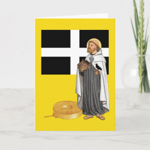 Cartão Santo Piran da Cornualha (SAE 01) e sua Bandeira