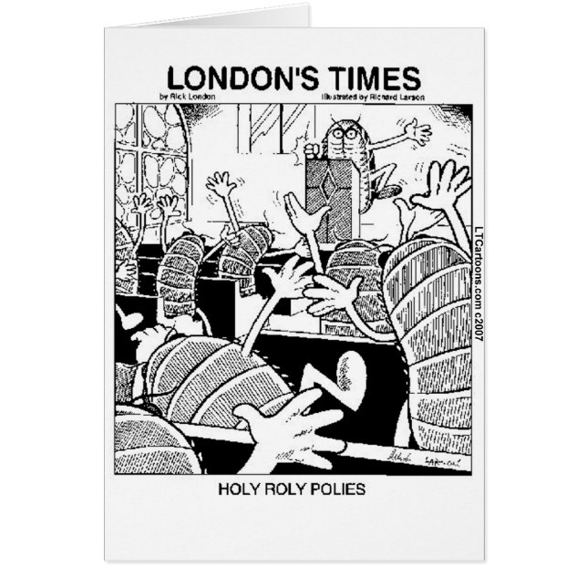 Cartão Santo Roly Polies Engraçado (Frente)