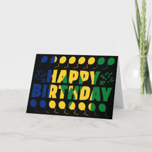 Cartão Santo Vincent e Bandeira de Granadinas Aniversário