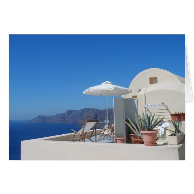 Cartão Santorini, Grécia (Frente horizontal)