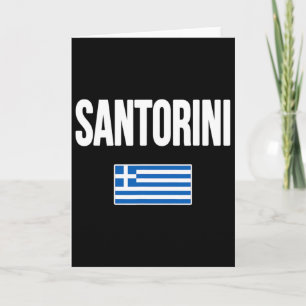 Cartão Santorini Grécia Bandeira Grega Lembrança Férias