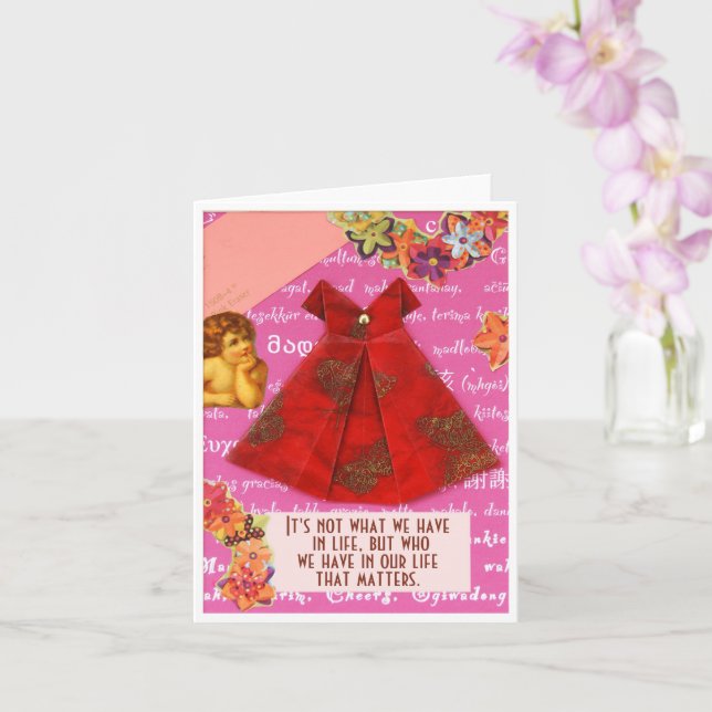 Cartão São amigos que importam... (Orquídea)