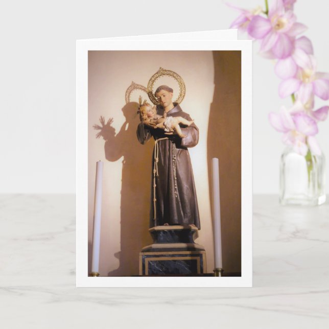 Cartão São António, Igreja de São Nicolau, Cidade de Valê (Orquídea)