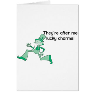 Cartão São após mim encantos afortunados