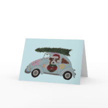 São Bernardo em carro hippie no Natal