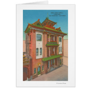 Cartão São Francisco, templo de Chow do CAKong em Chinato