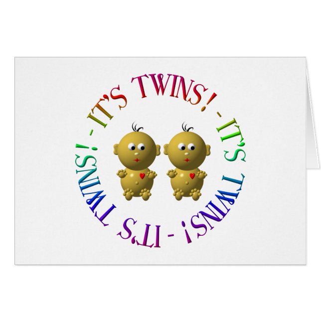 Cartão São gêmeos! (Frente Horizontal)