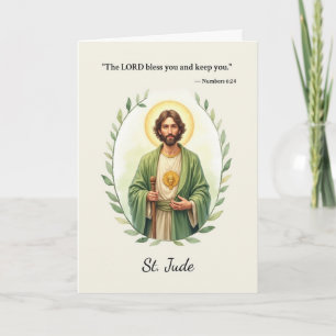 Cartão São Judas Paz de Deus com as Escrituras