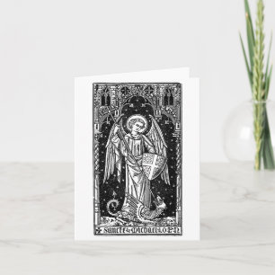 Cartão São Miguel Arcanjo Derrotando Satanás Cristo