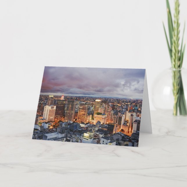 Cartão Sao Paulo Cityscape (Frente)