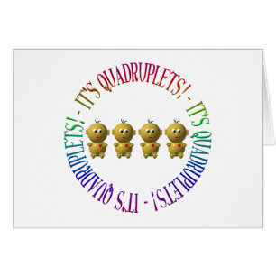 Cartão São quadrupletas!