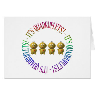 Cartão São quadrupletas!