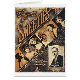 Cartão São todos Docinhos, Cobrir de Compositores Vintag