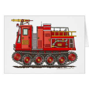Cartão Sapador-bombeiro do carro de bombeiros do Pumper