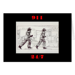 Cartão Sapadores-bombeiros na engrenagem