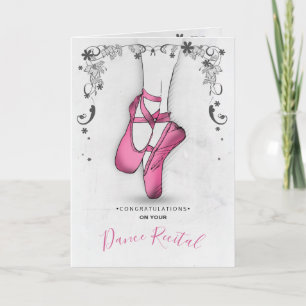 Cartão Sapatilha de Ballet Rosa