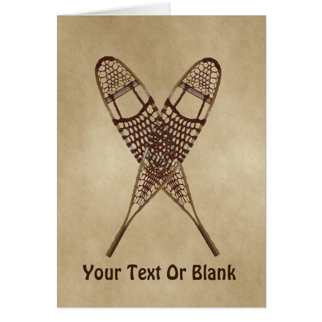 Cartão Sapatos De Neve Em Papel Antigo (Frente)