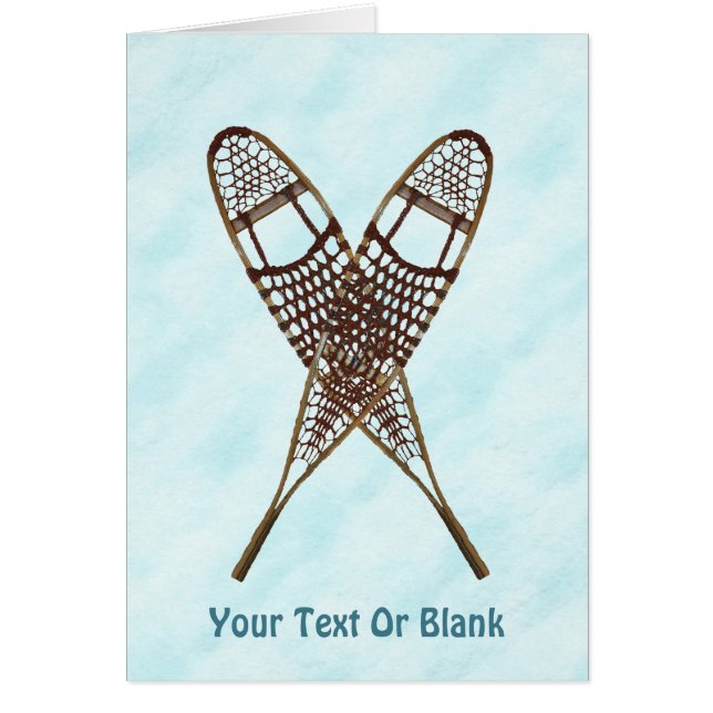 Cartão Sapatos De Neve Na Neve (Frente)