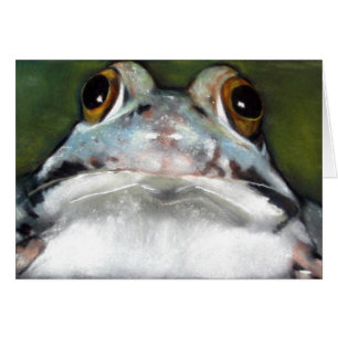 Cartão Sapo Adorável: Pintura Realismo Pastel