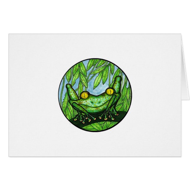 Cartão Sapo de árvore (Frente Horizontal)
