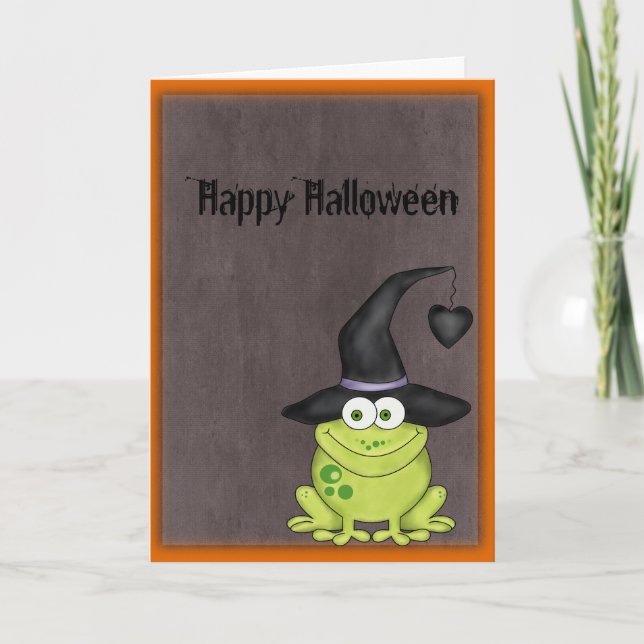 Cartão Sapo de Halloween (Frente)