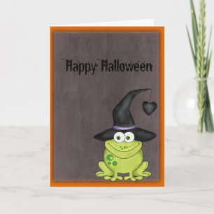 Cartão Sapo de Halloween