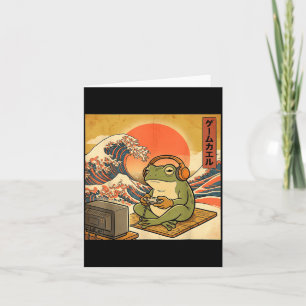 Cartão Sapo de Jogos Arte Ukiyo-e Gamer Japonês Anime Hom