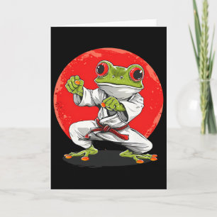 Cartão Sapo de Karatê Artes Marciais Sapo de Judô Sapo de