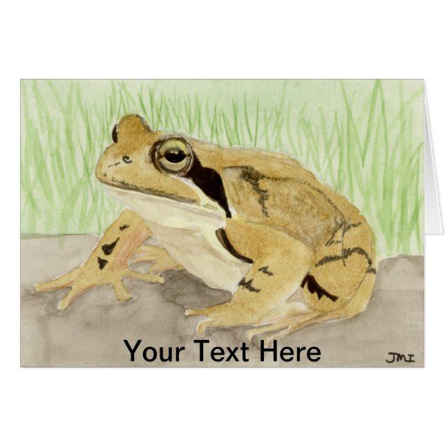 Cartão Sapo de madeira (Frente Horizontal)