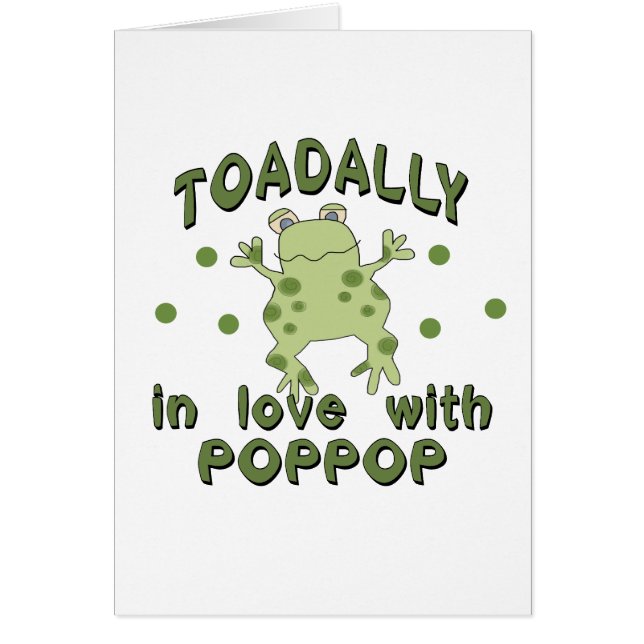 Cartão Sapo de PopPop do amor de TOADALLY (Frente)